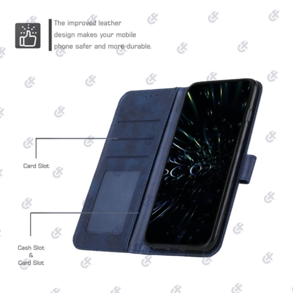 Leather Wallet Flip Case Compatible For ITEL - Image 3